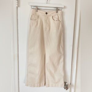 Faherty Cream Midi Skirt